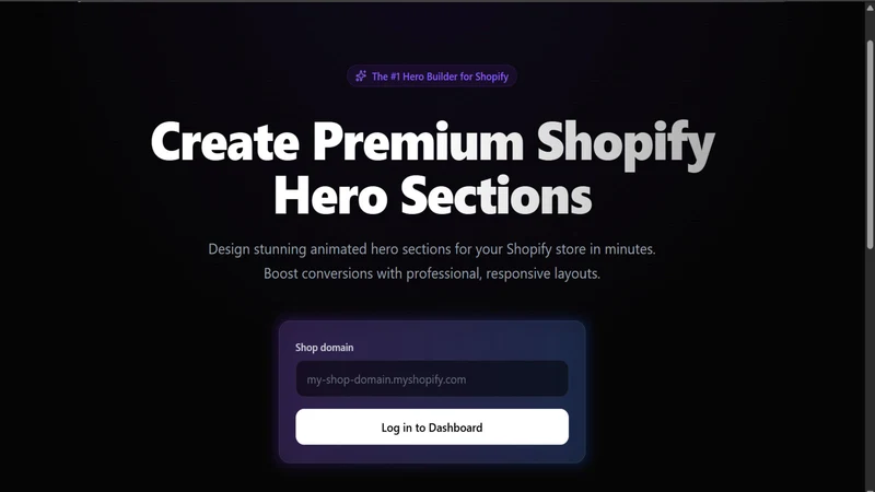 Premium Hero Section