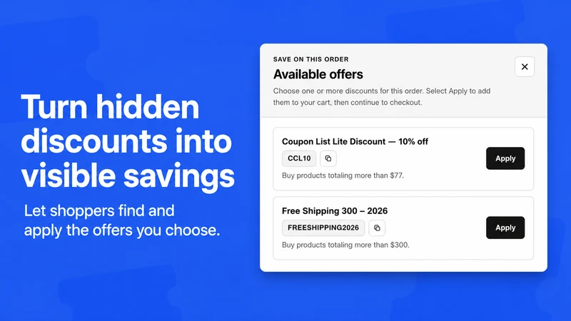 MW Coupon List Lite