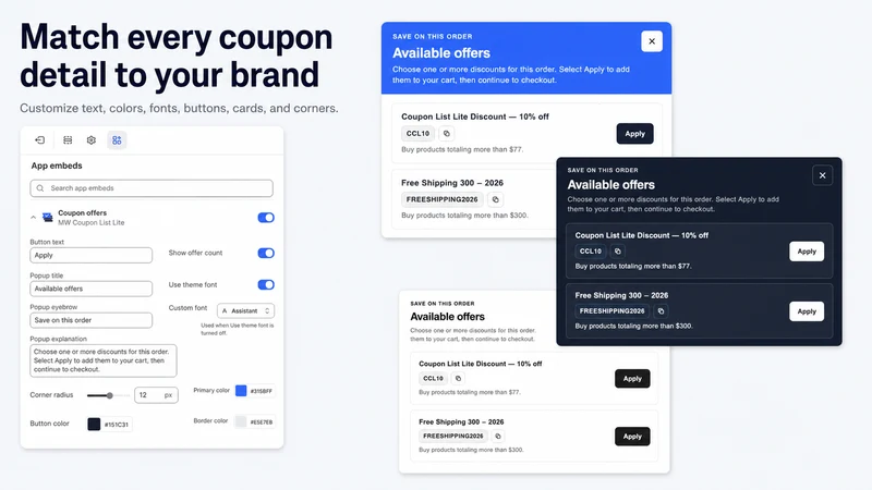 MW Coupon List Lite