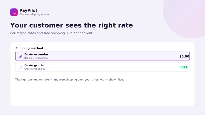 PayPilot: Checkout & Shipping