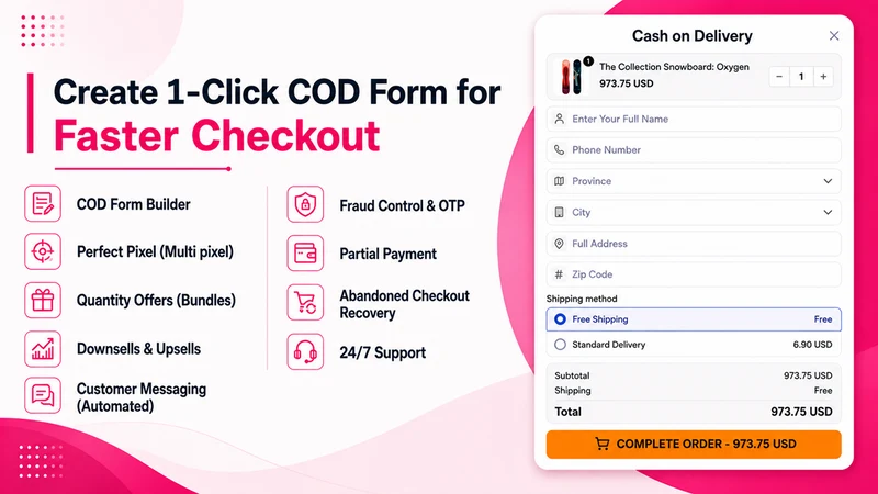Neo COD Form & Upsell