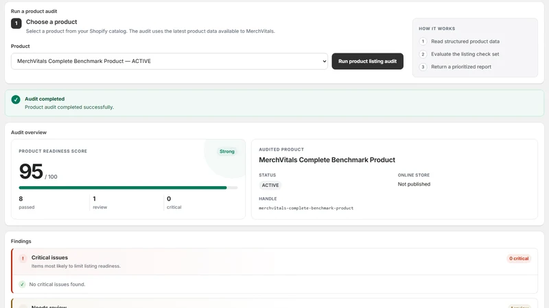 MerchVitals: Audit & Improve