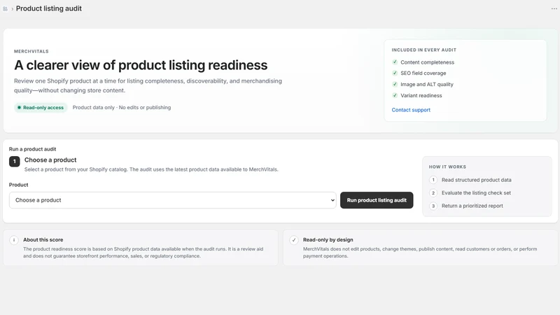 MerchVitals: Audit & Improve