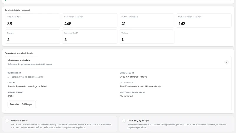 MerchVitals: Audit & Improve
