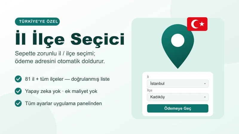 İl İlçe: Kargo Adres Doğrulama