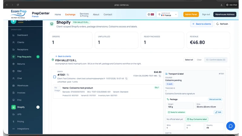 EcomPrep Hub Fulfillment