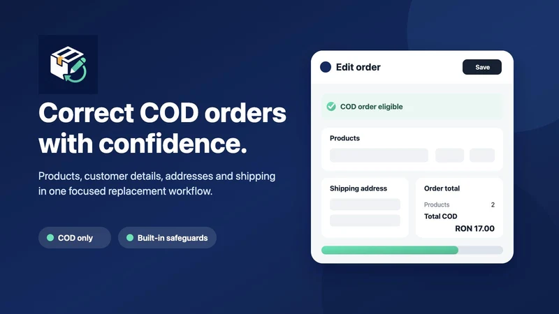 Started COD Order Editor