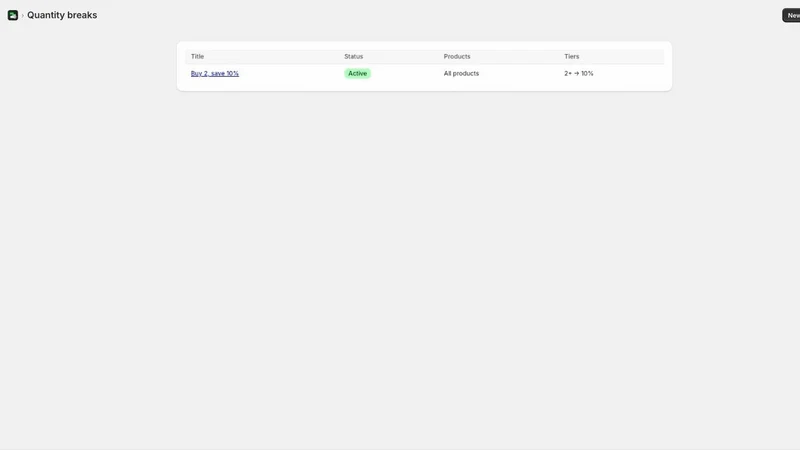 Bundlo: Quantity Breaks