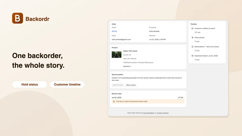 Backordr ‑ Preorder Backorder