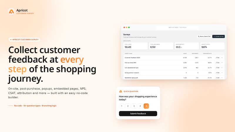 Apricot Post Purchase Survey