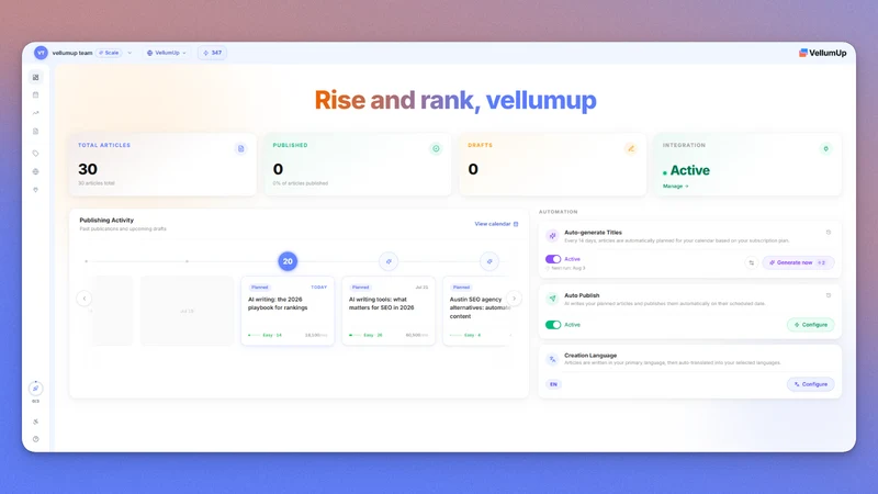 VellumUp: On‑Brand SEO Content
