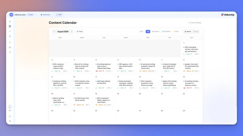 VellumUp: On‑Brand SEO Content