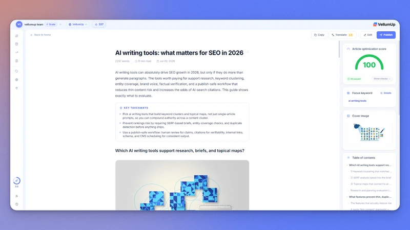 VellumUp: On‑Brand SEO Content