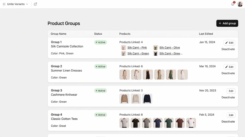 Unite Variants: Smart Listings