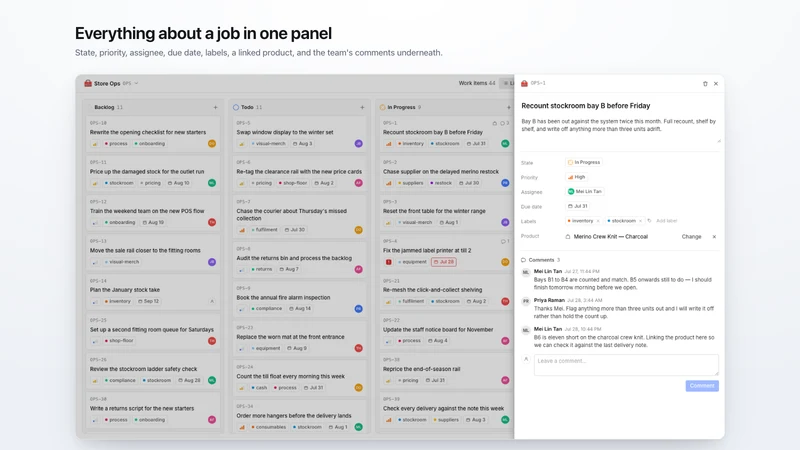 Shopfloor: Staff Task Board