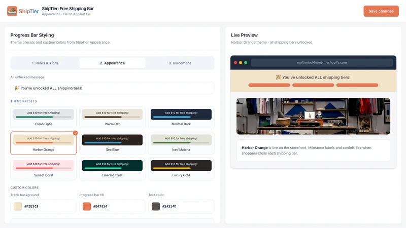 ShipTier: Free Shipping Bar