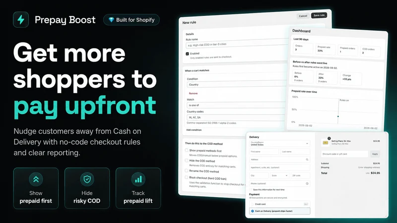 Prepay Boost — COD to Prepaid