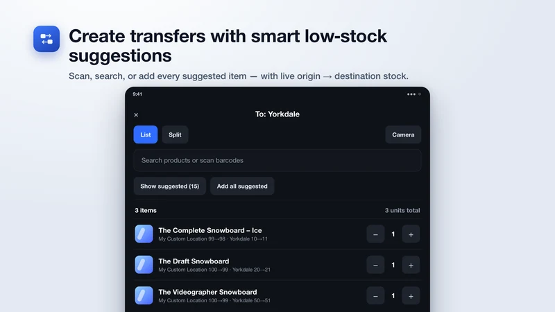 POS Transfer Stock