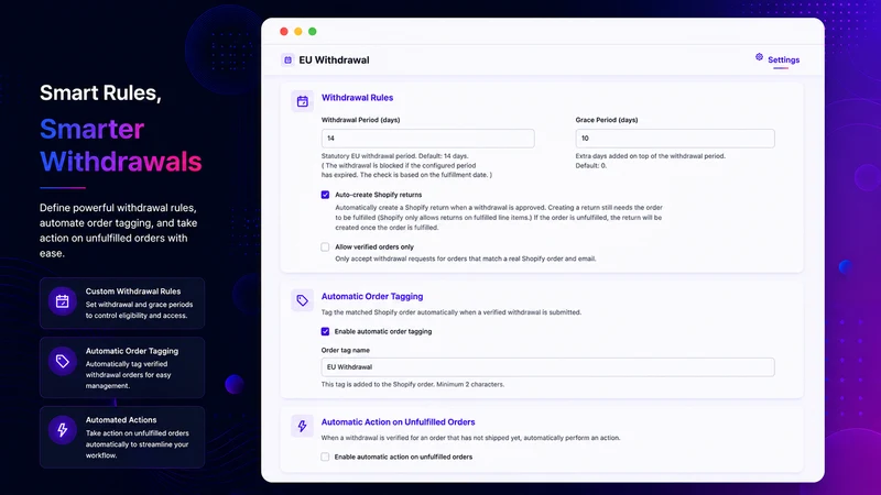 Withdrax: EU Withdrawal Button