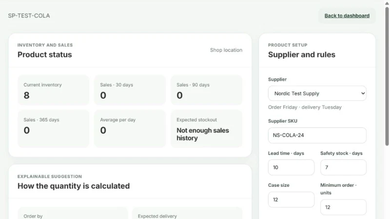 Reordio – Reorder Planner