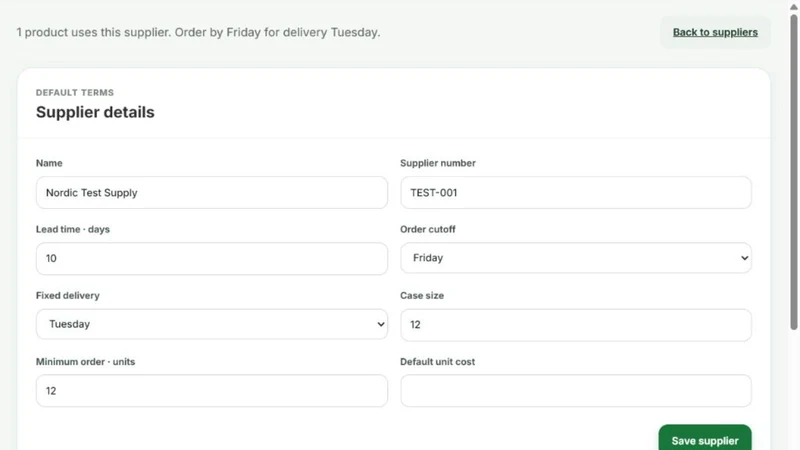 Reordio – Reorder Planner