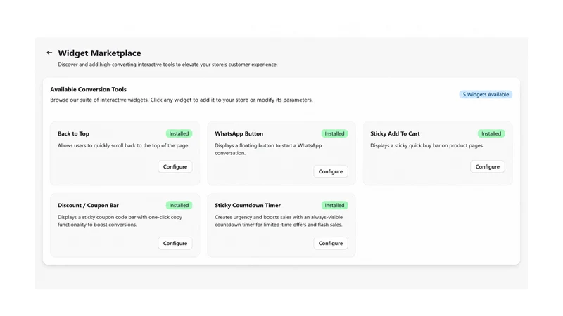 Sticky Toolkit: Sales Widgets