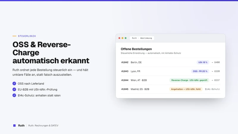 Ruth: Rechnungen & DATEV
