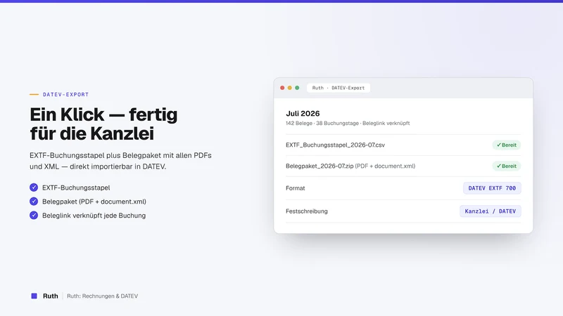 Ruth: Rechnungen & DATEV