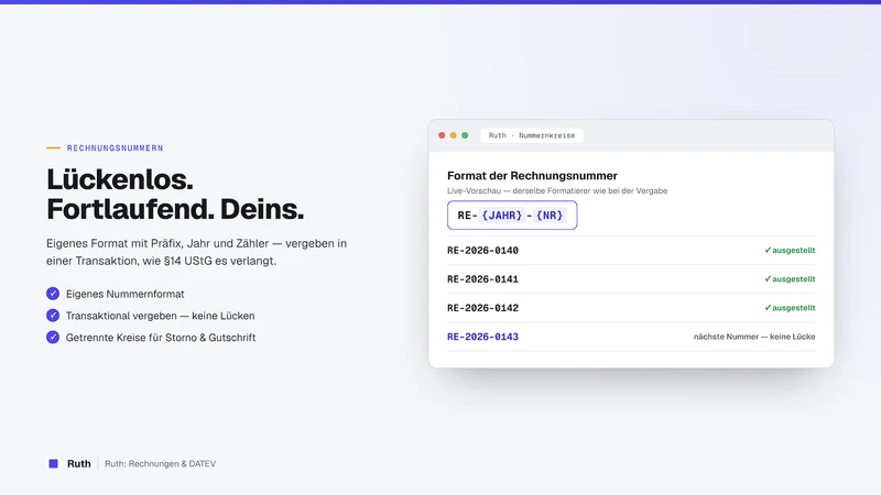 Ruth: Rechnungen & DATEV