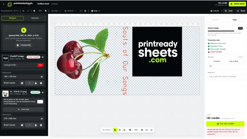 PrintReadySheets ‑ Gangsheets