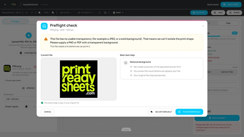 PrintReadySheets ‑ Gangsheets