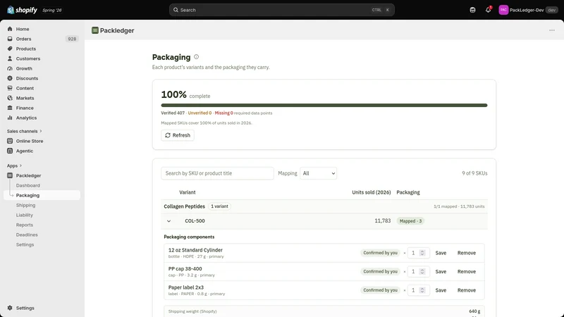 Packledger