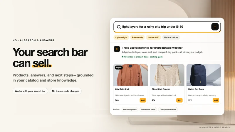 NG: AI Search Bar & Answers