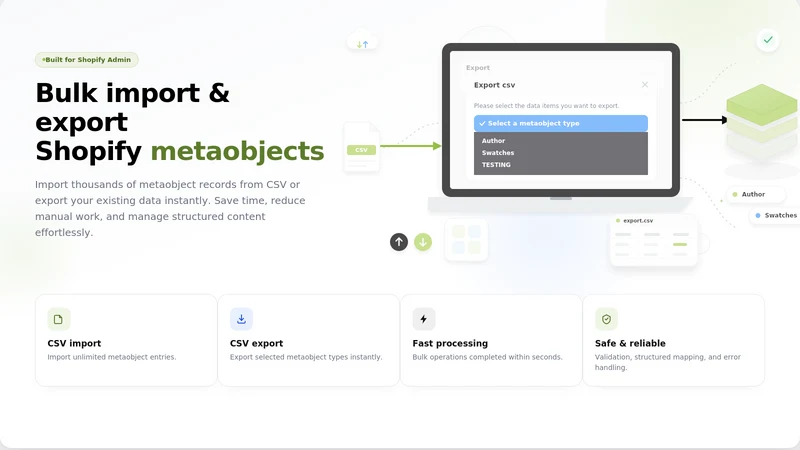 Metaobjectify Bulk Edit CSV