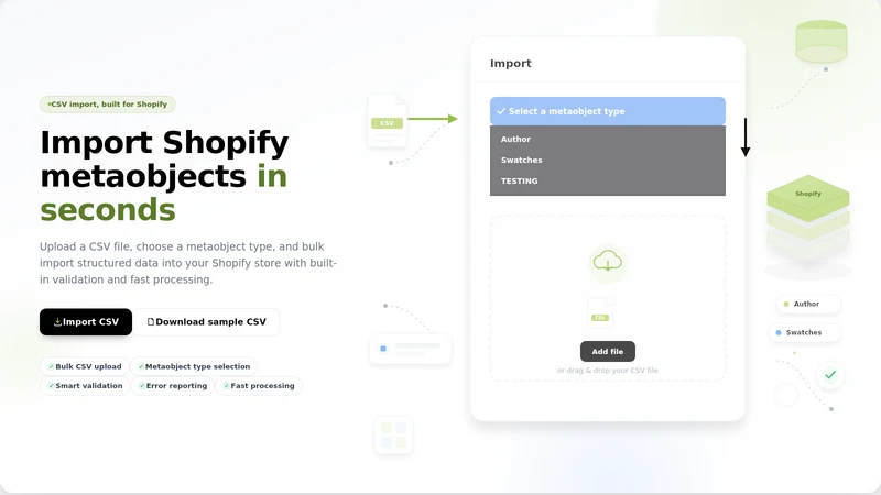 Metaobjectify Bulk Edit CSV