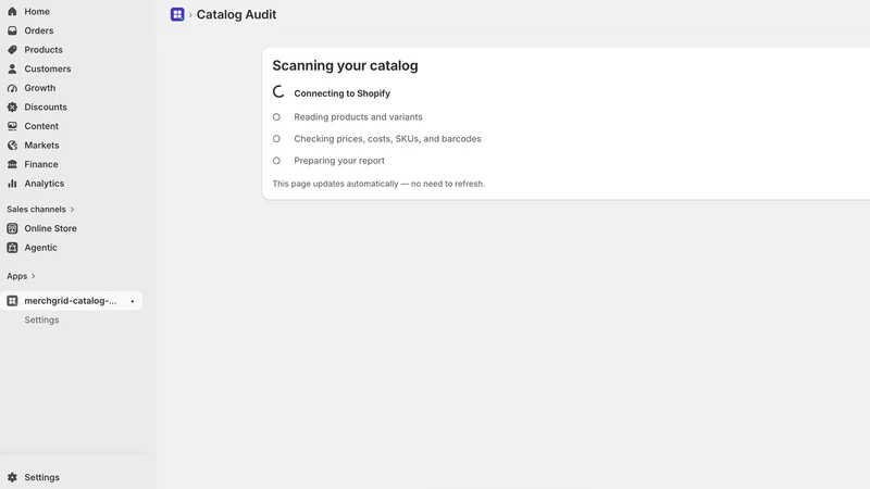 MerchGrid: Catalog Audit