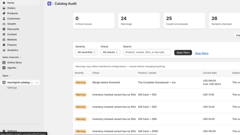 MerchGrid: Catalog Audit