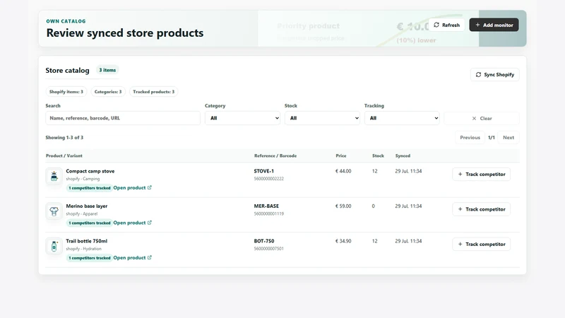 MarginWatch Price Monitor