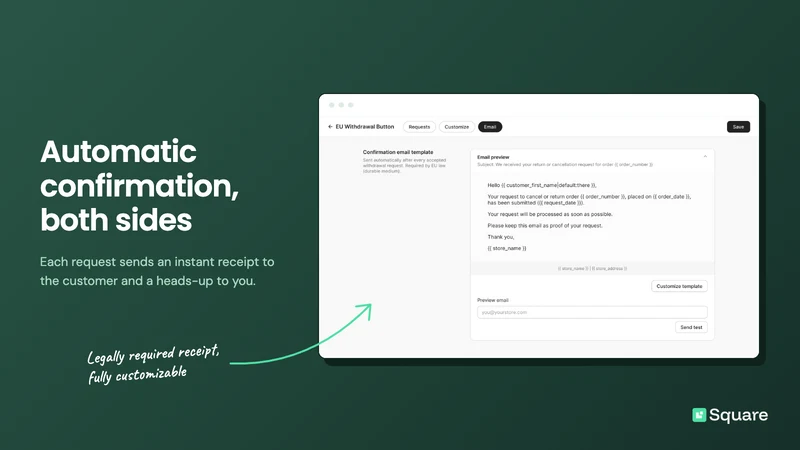 EU Withdrawal Button by Square