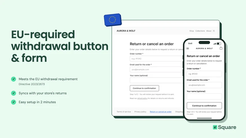 EU Withdrawal Button by Square