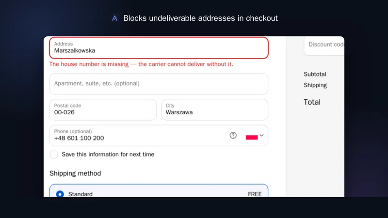 Zvanta Address Validator