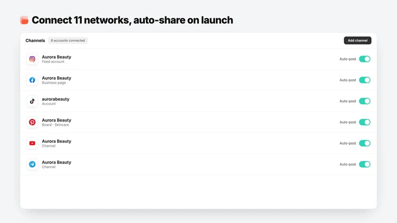Yoomru: Social Media Auto Post