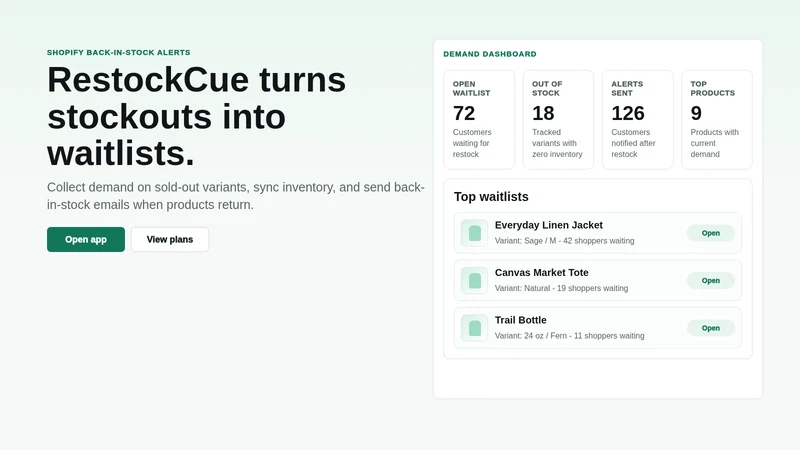 RestockCue