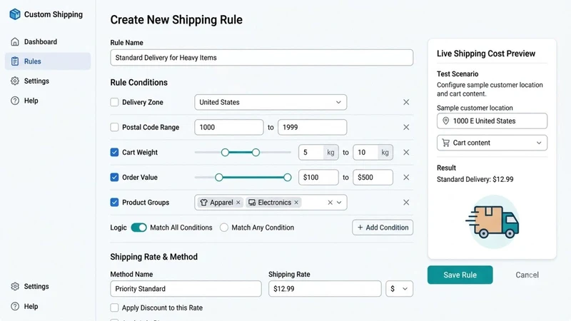 Custom Shipping
