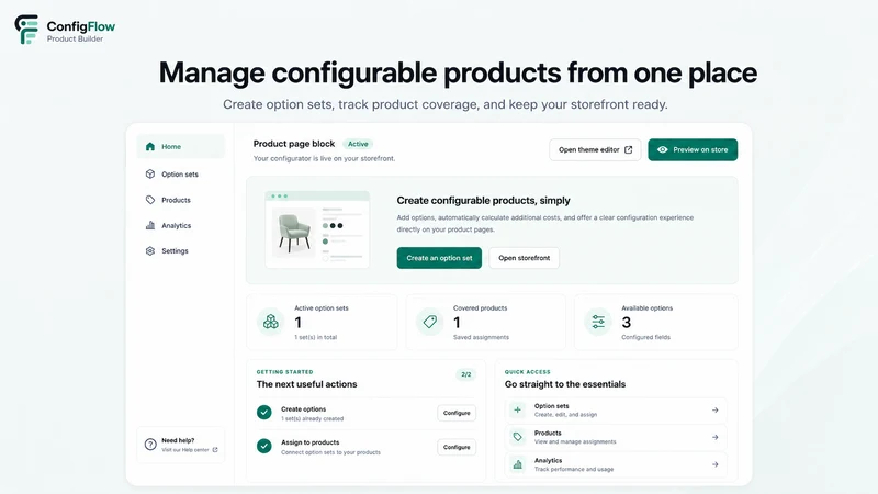 Configflow product builder