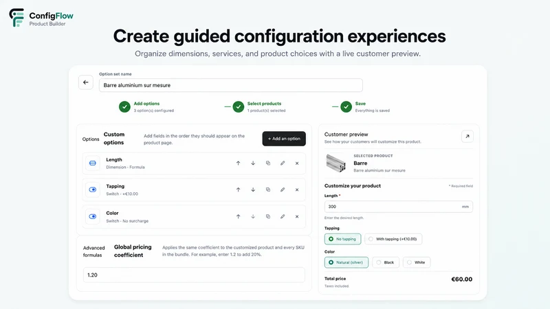 Configflow product builder