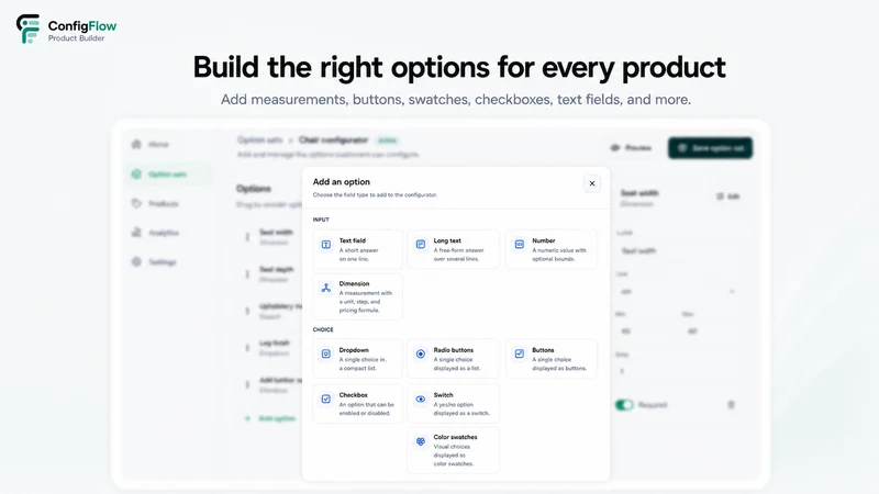 Configflow product builder