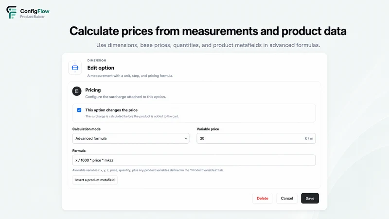 Configflow product builder