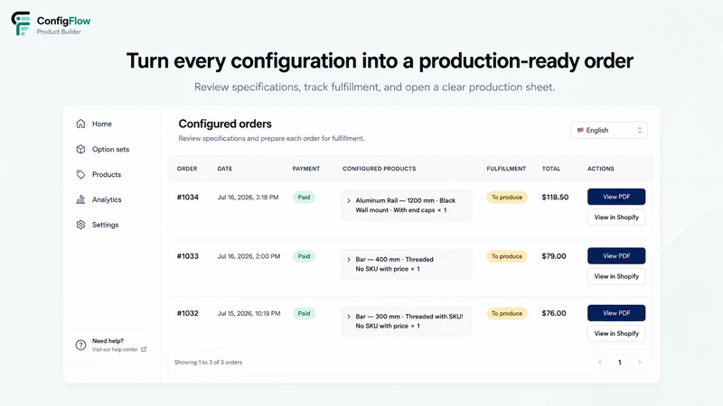 Configflow product builder