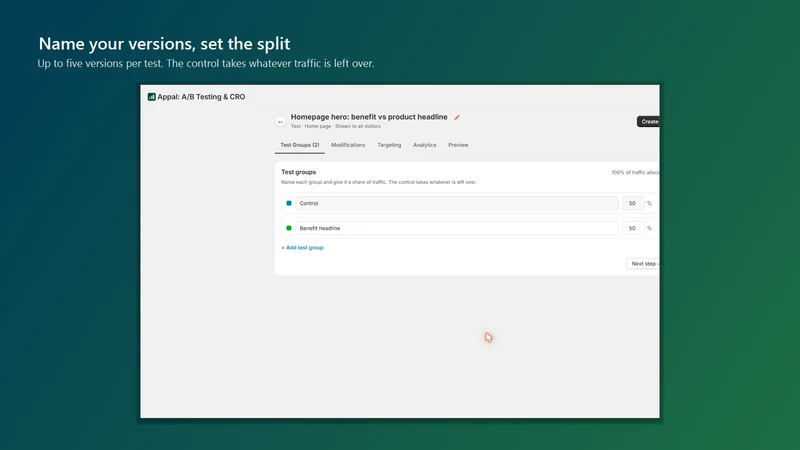 Appal: A/B Testing & CRO